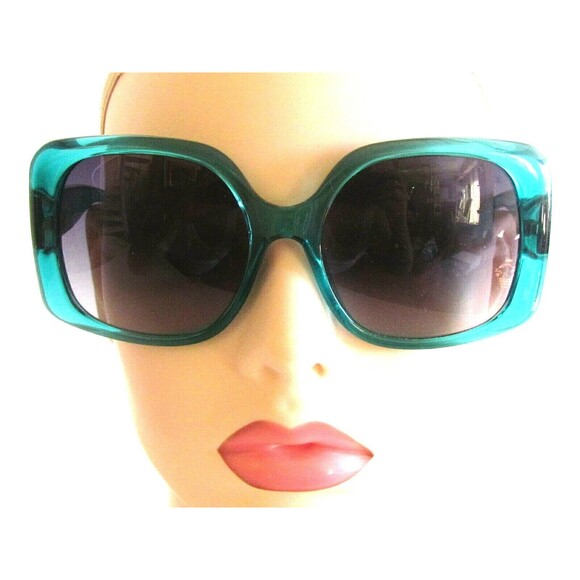 Women's Sunglasses Designer RALPH LAUREN LARGE AQUA FRAME FADE GREY LENS - Picture 12 of 13